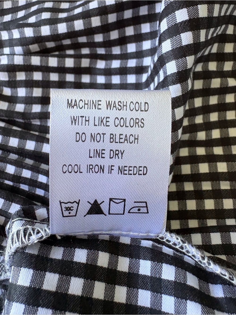 Tyler Boe Medium Black White Gingham Tier Babydoll Mini Dress Cotton Tie V Neck - Picture 10 of 12
